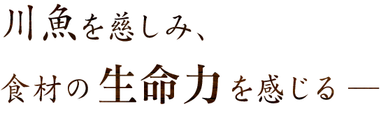 川魚を極めた